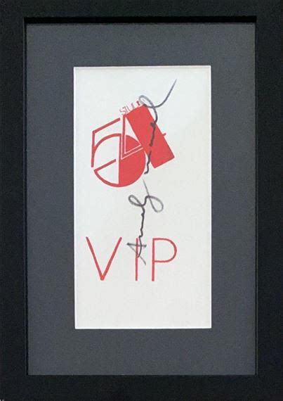 Andy Warhol Studio 54 VIP Admission Ticket MutualArt