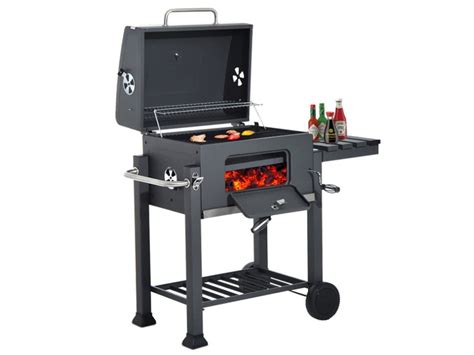 Barbecue Grill Fumoir Am Ricain Au Charbon De Bois Hombuy Avec