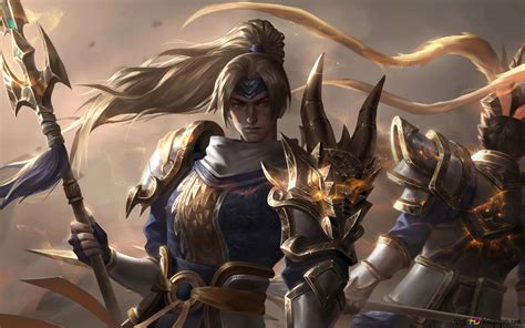 'Xin Zhao' Golden Chroma - League of Legends (LOL) 8K wallpaper download