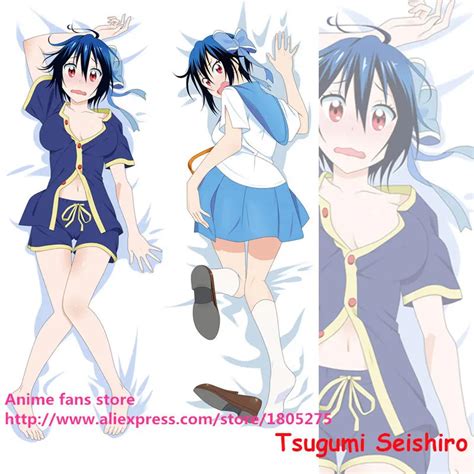 Hentai Sexy Japanese Anime Pillowcase Nisekoi Tsugumi Seishiro Cute Pillow Case Decorative