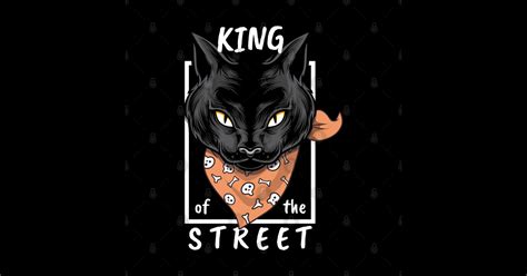 Bad Black Cat King Of The Street Bad Black Cat Sticker Teepublic