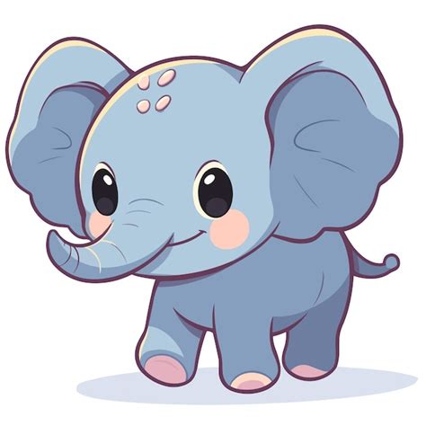 Premium Vector A Cute Elephant Vector Illustration