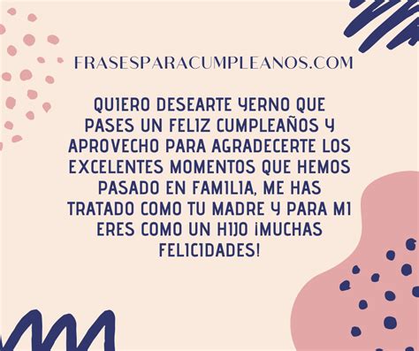 Felicitaciones de cumpleaños para un hijo político Frases Cumple