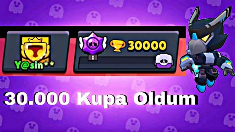 30 000 Kupa Oldum Brawl Stars Youtube