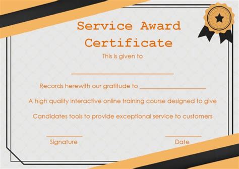 Customer Service Award Certificate 10 Templates That Give You Perfect