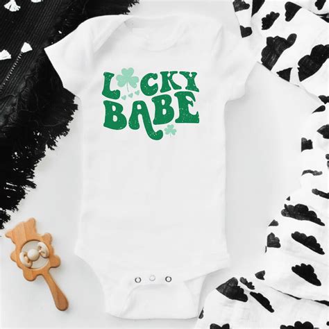 Bella Canvas With Lucky Babe St Patrick S St Patrick S Day Baby Outfit St Patricks Day