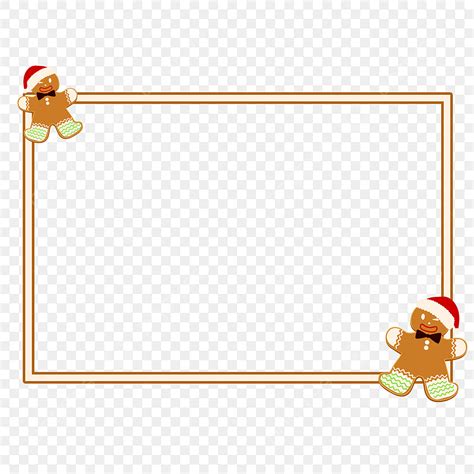 Gingerbread Man PNG Image Christmas Gingerbread Man Border Christmas