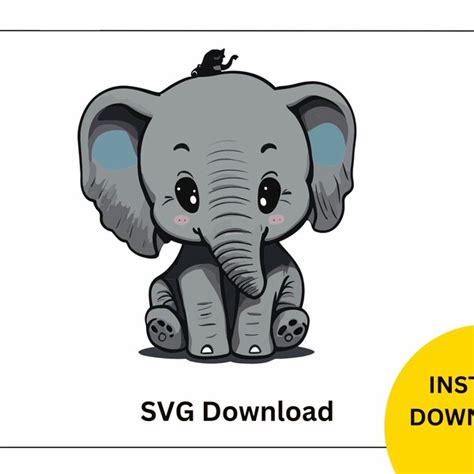 Baby Olifant Svg Etsy