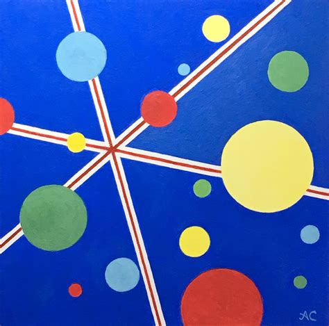 Lines And Circles 1 Original Abstract Acrylic Painting By Etsy