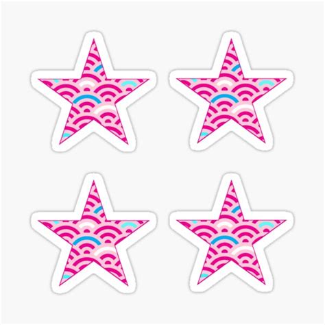 Pink And Blue Summer Beach Fun Stars Pack Sticker For Sale By