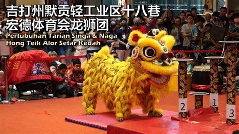 Acrobatic Lion Dance By Hong Teik Alor Setar 吉打州默贡轻工业区十八港宏德体育会龙狮团 Youtube