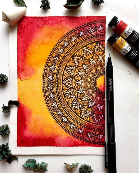 Learn The Beautiful Art Of Watercolour Mandala Watercolor Mandala