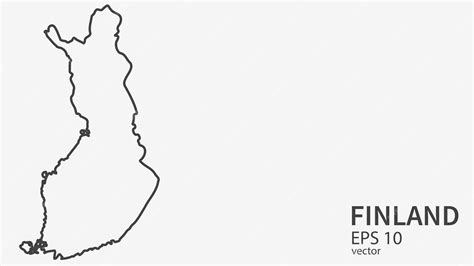 Premium Vector Vector Line Map Of Finland Vector Design Isolated On