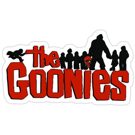 "The Goonies logo and characters" Stickers by gilbertop | Redbubble