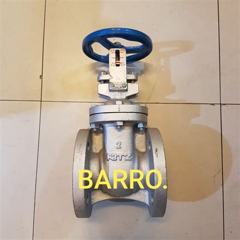 Jual Gate Valve Kitz Cast Iron Jis K Flange Dn Shopee Indonesia