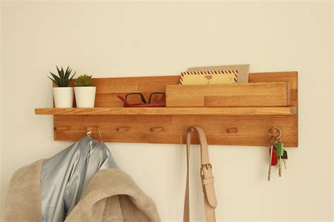 Wooden Peg Coat Rack Entryway Organization Etsy