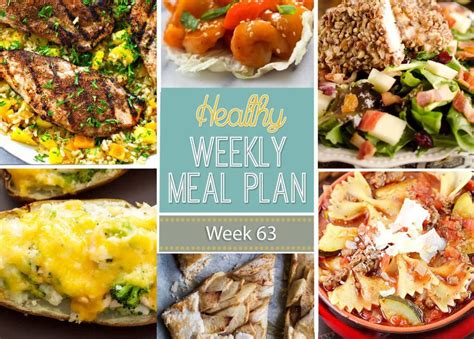 Healthy Weekly Meal Plan 63 Yummy Healthy Easy