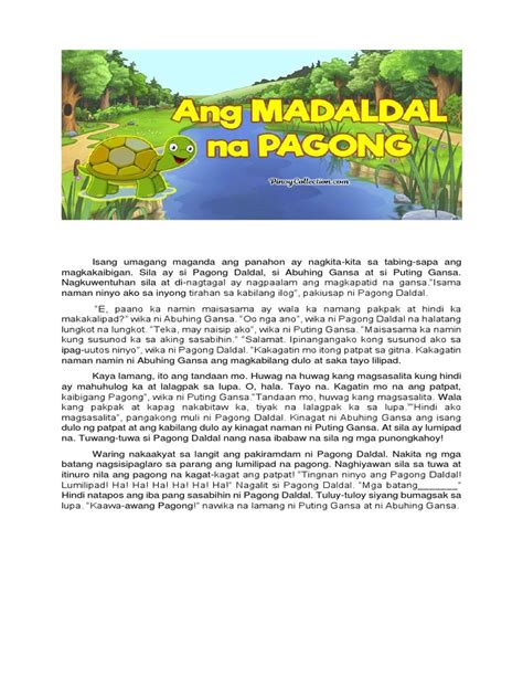 Alamat Ng Pagong Pdf