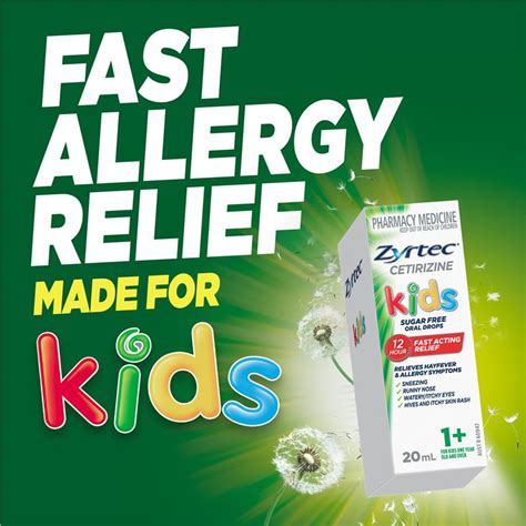 Buy Zyrtec Kids Allergy Antihistamine And Hayfever Oral Drops 20ml Online