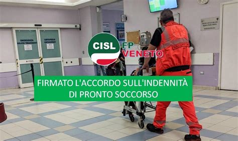 Cisl Fp Veneto Sanit Firmato L Accordo Sulle Indennit Di Pronto