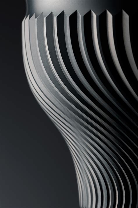 Minimalist Vase With Wavy Lines