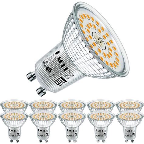 Ampoule Led Gu Blanc Chaud W Quivalent Halog Ne W Lot De