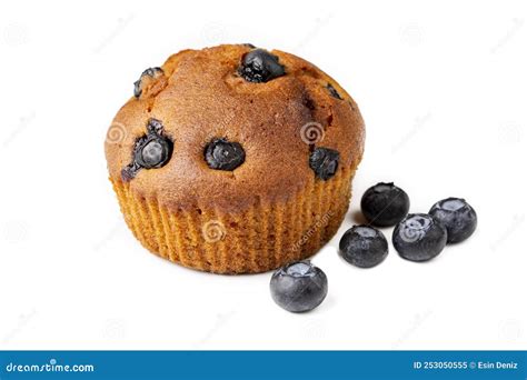 Tasty Blueberry Muffin On White Background Stock Image Image Of Bread