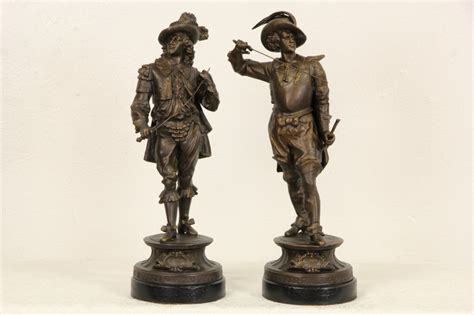 Pair Of Antique 1890s Statues Don Juan And Don Cesar