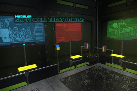 Modular Sci Fi Wall Electronics 3d Electronics Unity Asset Store
