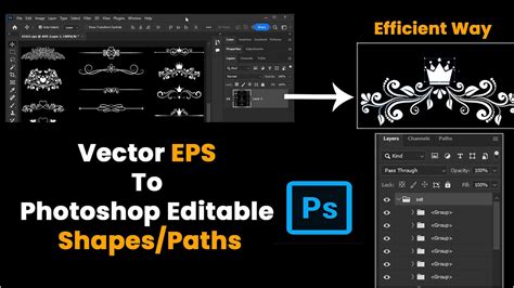 Vector Eps To Photoshop Editable Shapepath Very Fast And Easy Method