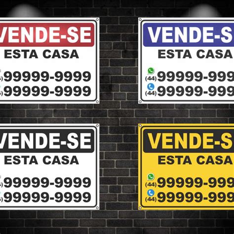 Placas De Vende Se Personalizadas X Elo