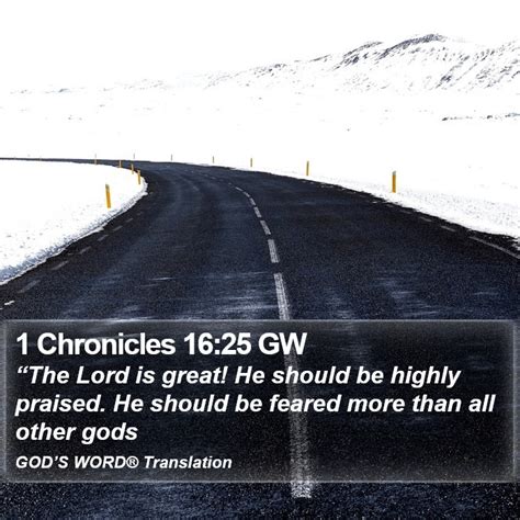 1 Chronicles 1625 Gw The Lord Is Great He Should Be Highly