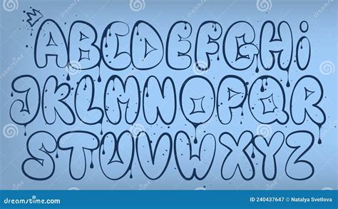 Graffiti Bubble Vector Font | CartoonDealer.com #47087284