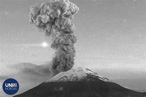 Volcán Popocatépetl registra tres fuertes explosiones activan semáforo