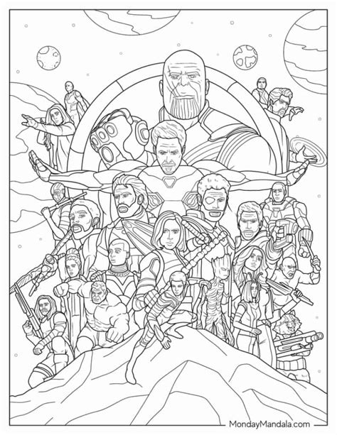 Printable Marvel Avengers Coloring Pages