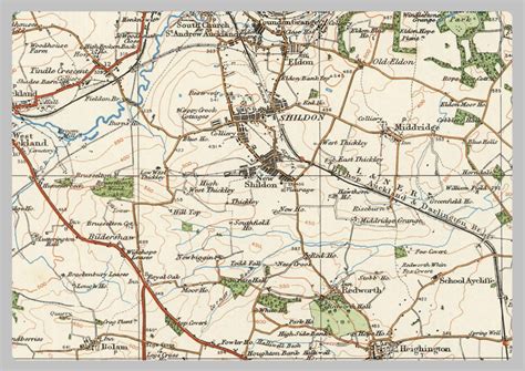 1920 Collection Darlington Ordnance Survey Map I Love Maps