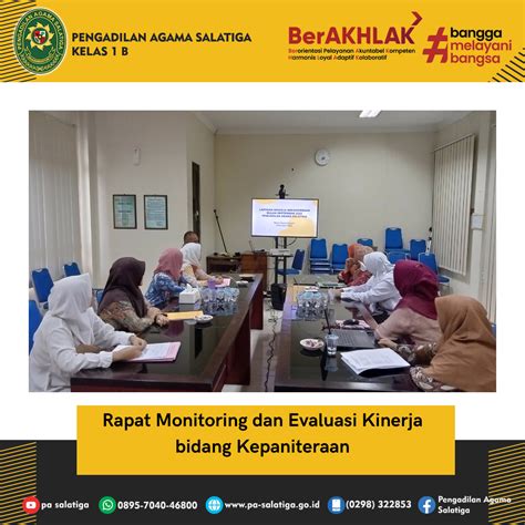 Rapat Monitoring Dan Evaluasi Kinerja Bidang Kepaniteraan Pengadilan