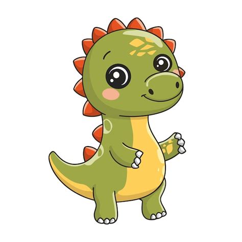 Dinossauros Fofos Desenho - Vector de ilustração de desenhos animados de dinossauros fofos | Vetor ...