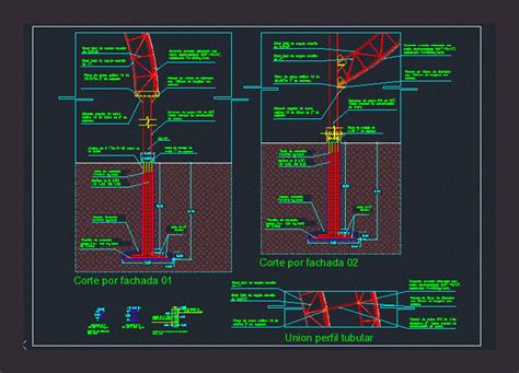 Detalle Estructural De Armadura Y Columna En AutoCAD Librería CAD