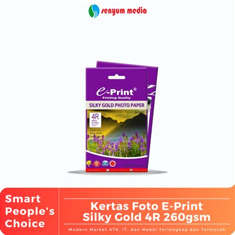 Jual Kertas Foto E Print Silky Gold R Gsm Pak Isi Lembar S