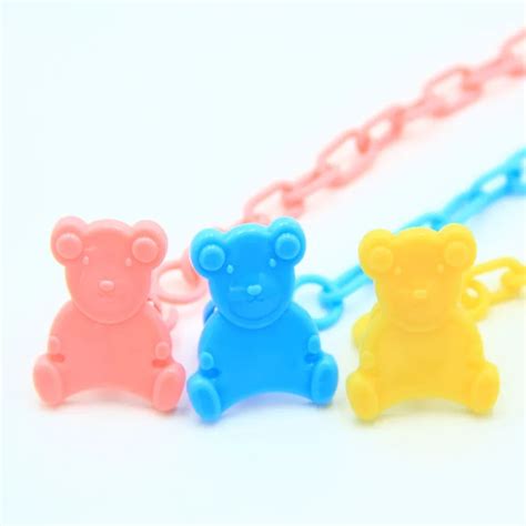 1pc Cartoon Animals Shape Pacifier Bear Clip Chain Holders Pacifier