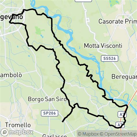 Vigevano Ticino Zerbolò Sforzesca mappa percorso ciclabile bici