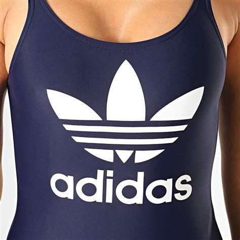 Adidas Originals Maillot De Bain Une Pièce Femme Trefoil Ed7471 Bleu