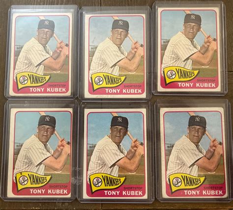 1965 Topps 65 Tony Kubek Yankees Vgex LOT OF 6 Cards EBay