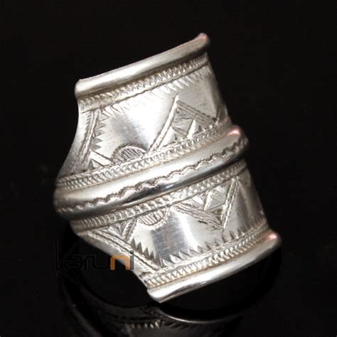 Bijoux Touareg Ethniques Bague Chevali Re En Argent Grav E Homme Femme