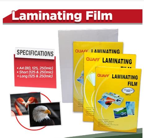 1 PACK A4 Size 125 Mic Quaff Laminating Film 216mm X 303mm Lazada PH