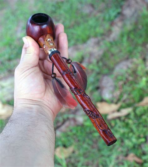 Ceremonial Pipe Calumet Made Of Palo Sangre And Chonta Etsy