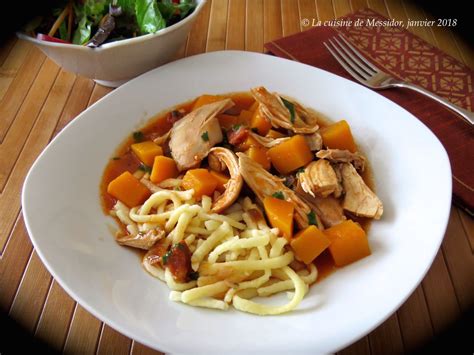 La cuisine de Messidor Ragoût de poulet à la courge et au chorizo