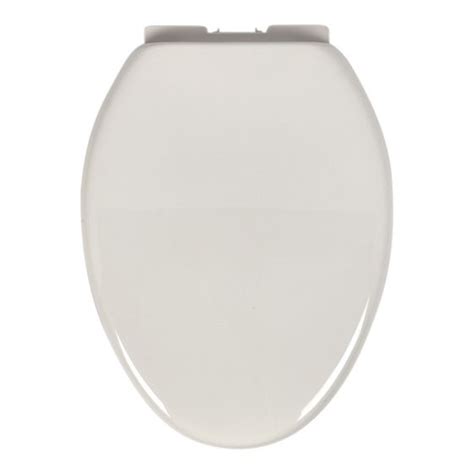 Si Ge De Toilette Allong En Plastique Fermeture Lente Blanc