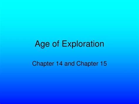 Ppt Age Of Exploration Powerpoint Presentation Free Download Id4541787